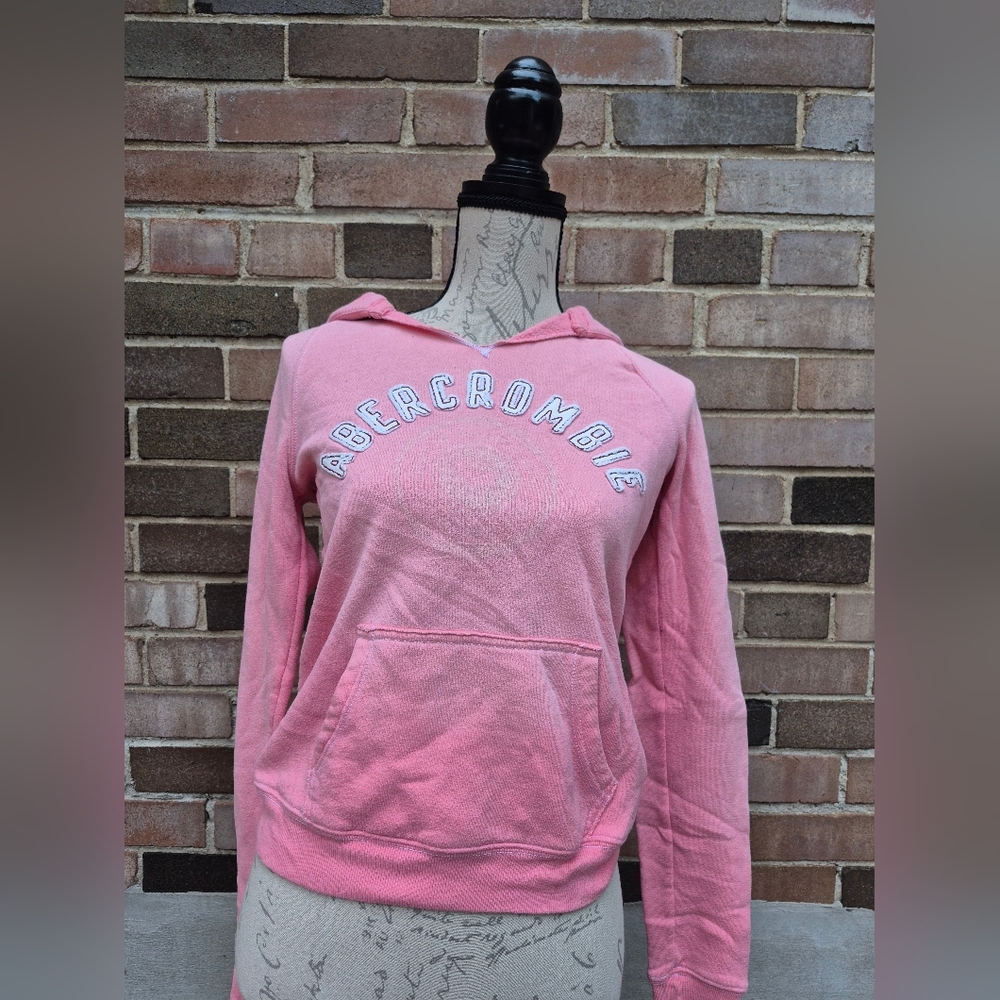 Y2K Abercrombie Pink Fleece Hoodie L